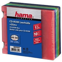 Hama Slim PP CD-ROM-Box 10, assorted colours (00078341)